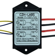 듀얼 SPST 10AMP 릴레이 DC 12V 제어 모듈 AC 전원 장치, 12V Version