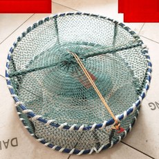 샤크팡 꽃게통발 통발 지네통발 지네 그린 장어 트랩 주꾸미 원형 물고기 꽃게 문어 두께, 라지45 18cm 끈5mm굵기30m × 1개