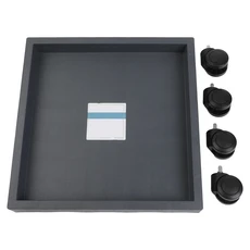 사각형 꽃 냄비 트레이 화분에 심은 식물 물 포수 정원 물방울 접시 블랙베이스 무거운 베어링 누출 방지, 03 interior 32.5cm