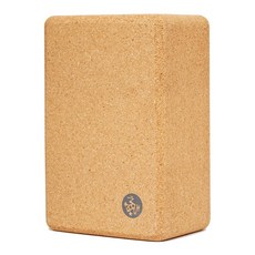Manduka 軟木瑜珈磚Cork block 80D 重900克 22X15X10cm 瑜珈輔具 穩定練習減少運動傷害, 1個, Natural Cork