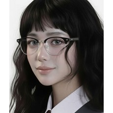 RECLOW 리끌로우 RC E386 블랙 SILVER 안경