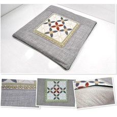 통풍 시원 편안한 자연섬유 여름 모시 마 방석 의자쿨매트 냉방석 땀안나는 땀안차는 예쁜, 그레이