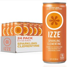 이즈 스파클링 워터 주스 블렌드 클레멘타인 무설탕 8.4 FL OZ 24, 5 Clementine, 8.4 Fl Oz (Pack of 24), 248ml