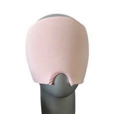 冷熱兩用冰敷頭套 水凝膠冰袋 熱敷冷敷 睡眠眼罩 降溫神器, 1個, 冰敷頭套 單層粉色