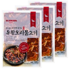 양념 오리주물럭 국내산 오리 불고기, 800g, 3개