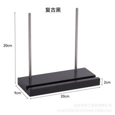 桌面黑膠唱片CD支架收納架 黑胡桃木色, 1個, 款式一 - 復古黑 單個 20x9x20cm