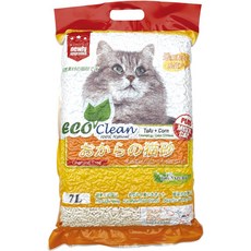 Eco clean 艾可 升級版豆腐玉米貓砂 7L 環保材質 強效凝結 優異除臭 可沖馬桶, 1個, 玉米