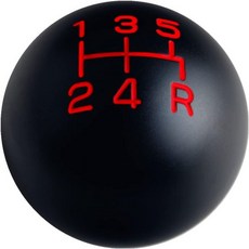 DEWHEL 5단 수동 변속기 조작 노브 검정 3/8인치-16 나사 무게감 있는 알루미늄 Hurst 크롬 기어봉과 호환됨, DEWHEL 5단 수동 변속기 조작 노브 검정 3/8인