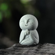 LAND &ical 부처님 사암 조각상 선 승려 기도 동상 조각 장식 재산 행운 풍수 장식 홈 오피스 자동차 (기도 수도사) 127995, 기도 수도사