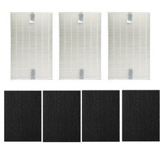 適用Honeywell HPA-300 HPA-300APTW空氣清淨機濾網組 (含3片HEPA濾網+4片活性碳濾網), 1套, HW-123-03+HW-C300-04