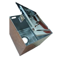 스텐 물홈통 배수관 빗물받이 홈통 뚜껑형 2구 304 200x200x76.3 파이용, 1개