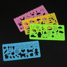 4P 사물 모형자 담아파리 문구용품 학용품자, one size, 4개, 기본