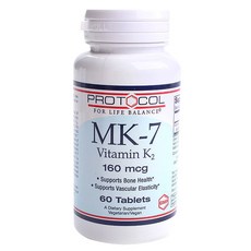Protocol For Life Balance MK-7維生素K2補充錠 160mcg, 60顆, 1罐