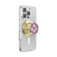 PopSockets MagSafe용 휴대폰 그립 자석 홀더 스탠드 꽃 - 플로럴 모브 392543, MagSafe, Floral Mauve