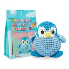 嗨購 鉤針企鵝製作手工DIY材料包工具包套裝英文教學鉤針玩偶, DY-0003-N, 1個