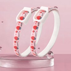 해충방지 목걸이 반려견용 반려묘 진드기 모기 이 벼룩 접근차단 사계절용 애견지킴이, 2개, 1ml