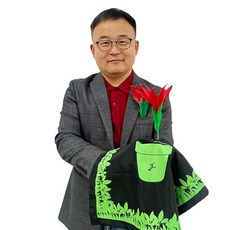 (KC인증) JL매직 빈 스카프에서 꽃이 나타나는 어린이 초등 마술 도구 꽃과 스카프 smg*499BD