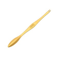 식당과 가정에서 효율적인 해산물 고기 제거를 위한 스틸 게 피킹 포크 스푼 도구 인체공학적 손잡이 디자인, 골드