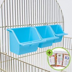 걸이형 플라스틱 모이통 세트 앵무새 급식기 새먹이통, 상세 설명 참조