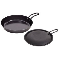 펄금속 라쿠킹 철제 그릴팬 20cm 뚜껑 포함 IH 인덕션 겸용 일본산, 1개