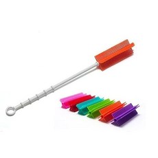 젖병솔 젖병세척솔 실리콘 텀블러세척솔 브러쉬 텀블러 수세미 청소솔 세척솔 병솔 젖 솔 변기솔 dew+9723PE, 핑크