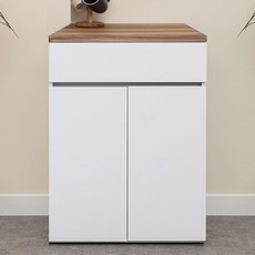 벨리카가구 코튼 전자 렌지대 밥솥 다이 주방 밥통 수납장 렌지장, 코튼 600 수납장_우드화이트