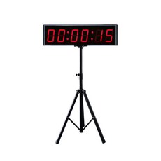 LED 전자 타이머 경기용 카운트다운 손잡이 스탠드형 스포츠 훈련 초시계, 1개, 5.0인치 4자리 전원 플러그