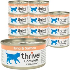 쓰라이브 컴플리트 그레인프리 고양이 주식캔, 참치, 75g, 12개
