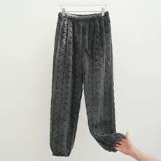 바디스윗 주니어 극세사 꽈배기 수면 잠옷 바지