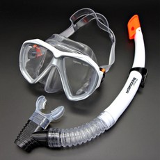 스위스비기뉴 프리미엄 스노클링 스노쿨링 세트 초등학생에서 성인까지 물놀이용품, 프리미엄 주니어/성인 화이트