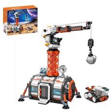 달 탐사 기지 모델 호환 장난감 블록 LL001 1000pcs, 1개