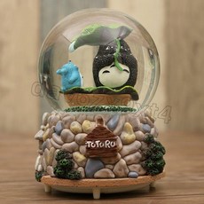 水晶球音樂盒八音盒，網紅爆款畢業生日禮物，男女生同學適用, 小熊騎木馬大號【自動飄雪】,原包裝+賀卡