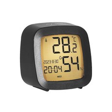 臺灣熱銷 簡約 多功能 時鍾 溫度濕度小巧LCD 鍾錶學生 時鍾 創意床頭 鬧鍾 A1213, 2205黑色, 1個
