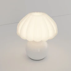 호환 북유럽 버섯 LED 책상 램프 눈 보호 거실 서재 아트 조명 인테리어 장식, 08 White-Big, 01 UK Plug