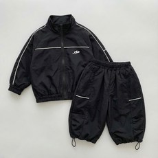 지디오 주니어 남아 바람막이 상하복 세트 바스락 트레이닝 집업 밴딩 스트링 팬츠 츄리닝 셋업 봄 간절기 아동복