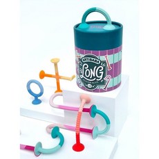 아티바바 아기 유아 실리콘 블럭 롱 블럭 18pcs (오징어 팝콘 블럭 호환), 1개, 8색