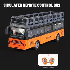 1/30 RC 구급차 경찰차 스쿨버스 장난감 놀이용 차량 응급 구조 이층 관광버스 크리스마스 선물, 9 Double decker bus