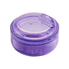 牙套收納盒 2合1磁吸式維持器收納盒 矯正器收納盒 牙齒矯正盒, 2合1收納+清潔牙套收納盒(紫色), 1個