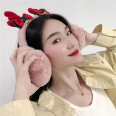 크리스마스 귀마개 부드러운 귀여운 데일리 루돌프 귀마개 겨울 방한 여성 덮개 보온