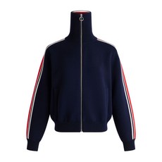 퓨잘프 스트라이프 디테일 집업 가디건