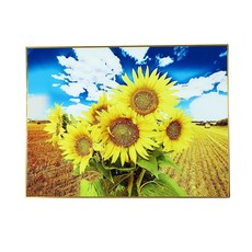 꾸미아트 해바라기 잉어 목단 부엉이 풍수인테리어 그림액자 돈벼락 사업운 대박복, 1개, 20x30 해바라기하늘