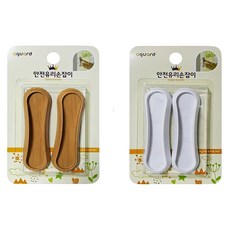 창문 샷시 접착식 베란다 유리문 손잡이 2P 압착 강화도어 욕실 미닫이, 밤색무늬