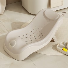 嬰兒洗澡躺椅 新生兒浴盆坐託浴網浴牀感溫可坐躺, 灰(普通款):1個