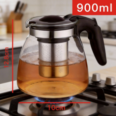 茶吧機專用耐高溫防爆玻璃水壺 900ml/1260ml, 1 箇中號高硼硅養生壺