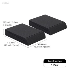 스피커 폼 스펀지 패드 초강력 충격 방지 및 소음 고밀도 오디오 바닥, 03 For 8 inch