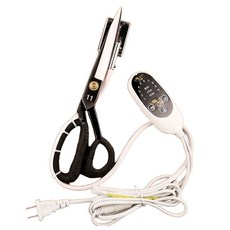 열 재단가위 리본 천 커튼 컷팅기 전사 수선 라벨 가위 세탁소 트리머 의류, B. 10인치 220V 검정, B. 10인치 전기 가위 검정