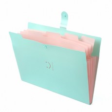 도큐먼트 스마일 파일 3p세트(5칸) 감성 (민트), 상세페이지 참조, 상세페이지 참조