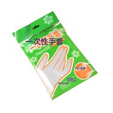 一次性手套 PE塑料手套 食品餐飲用 透明耐用, 1個, 1個裝