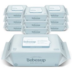 베베숲 센시티브 엠보싱 유아물티슈 리필형 65평량, 80매, 20개