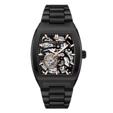 KENNETH COLE 酒桶型透視鏤空機械紳士腕錶 KCWGY0058601 40mm